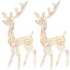 vidaXL Reindeer Christmas Decoration Set of 2 Multicolor Acrylic 47.2in - 3 of 4
