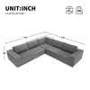 116" Upholstered Modular L-Shaped Sectional Sofa, 5-Piece Free Combination Foam-Filled Floor Couch Set - 3 of 4