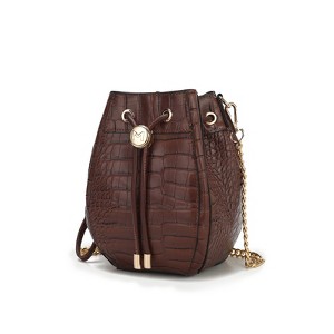MKF Collection Cassidy Crocodile Embossed Vegan Leather Women’s Hobo Bucket Bag by Mia K - 1 of 4