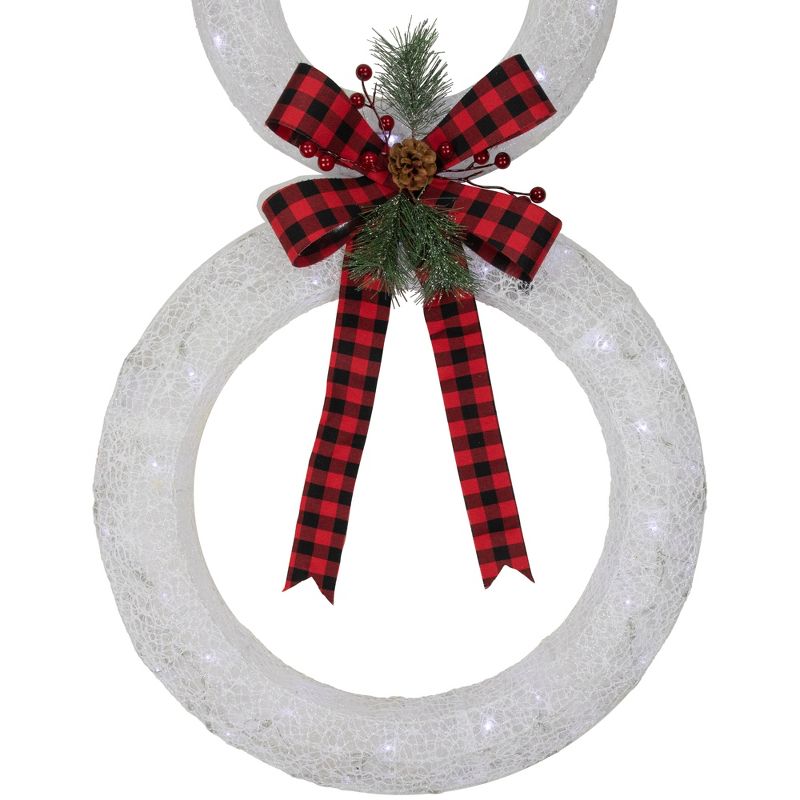 Northlight 48" LED Lighted Wreath Snowman Outdoor Christmas Decoration, 4 of 8