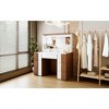 Gulches 44.4" Brown and White Vanity Tables with Large Lighted Mirror and Charging Station - 4 of 4