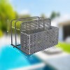 Double-Layer Poolside Float Storage Box with PE Rattan Design, Outdoor Rolling Pool Caddy for Patio, Durable Beach and Pool Storage Solution - 4 of 4
