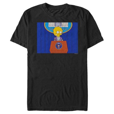 Men's The Simpsons Lisa For President T-shirt - Black - Medium : Target