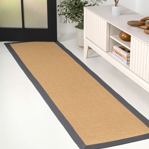 JONATHAN Y Camden Farmhouse Cottage Border Jute Area Rug - 1 of 4
