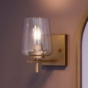 Urban Ambiance Luxury New Traditional Wall Sconce 8.5''H x 5''W,  Olde Brass Finish,  Swan-Hill Collection, UHP4204 - 1 of 4