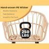 Anybear 5PC Yellow-Beige Wicker Rattan Table and Chairs Set with Ottoman Patio Bistro Set - 2 of 4