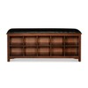 45" Cape Anne Dark Brown Faux Leather Upholstered Storage Bench Dark Walnut - Linon: Entryway Seating, Shoe Cubbies - 3 of 4