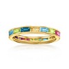 Ross-Simons 1.70 ct. t.w. Multi-Gemstone Baguette Eternity Band in 18kt Gold Over Sterling - 4 of 4
