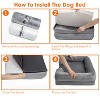 iMountek "Soft Plush Pet Dog Bed with Removable Washable Cover, Waterproof Lining, Non-Slip Cushion for Small & Medium Dogs"Grey - 4 of 4