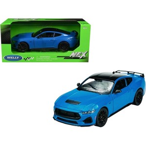 2024 Ford Mustang GT 5.0 Blue with Black Top "NEX Models" Series 1/25 Diecast Model Car by Welly - 1 of 4