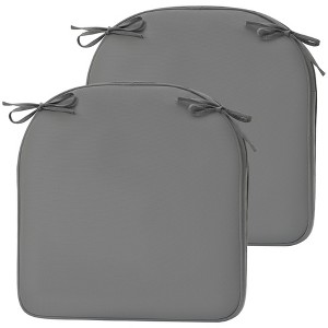 Aoodor Outdoor Chair Cushion  W20''xD19'' Soft and Fade-resistant Polyester,  Two Sets of  Ties for High Adaptability, Set of 2 - 1 of 4