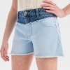 Girls' High-Rise A-Line Colorblock Denim Shorts - art class™ - 4 of 4