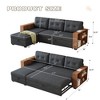 VASIP Upholstered Pull Out Sectional Sofa with Storage Chaise - 3 of 4