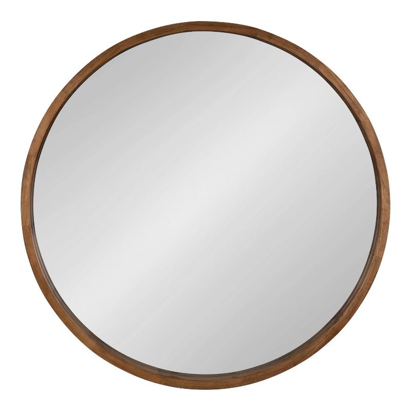 36&#34; Hutton Round Wall Mirror Rustic Brown - Kate &#38; Laurel All Things Decor, 3 of 10