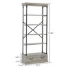 Bookshelf with Drawers 81.29" Tall Bookcase 5 Tier - 2 of 4