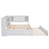 NicBex Wood Full Size Daybed with Storage Shelves,USB Ports,LED and Trundle for Bedroom,Living Room,Apartment - 4 of 4