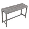 Solid Wood+Mdf Bar Table With Power Outlet, Bar Table And Chair Set, 4-Piece Dining Table Set, Industrial Breakfast Table Set For Living Room - 4 of 4