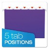 Pendaflex Essentials Colored Hanging Folders 1/5 Tab Letter Violet 25/Box 81611 - 3 of 4