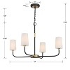 Crystorama Lighting Niles 4 - Light Chandelier in  Black Forged/Modern Gold - 4 of 4