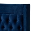Valery Velvet Platform Bed with Gold - Finished Legs - Baxton Studio - 4 of 4