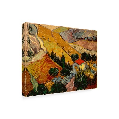 Trademark Fine Art -Vincent Van Gogh 'Landscape with House' Canvas Art