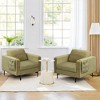 Costway Set of 2 Fabric Accent Armchair Single Sofa w/ Side Storage Pocket - 2 of 4