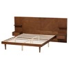 Baxton Studio Graham Mid-Century Modern Transitional Ash Walnut Finished Wood Queen Size Platform Storage Bed with Built-In Nightstands - 4 of 4