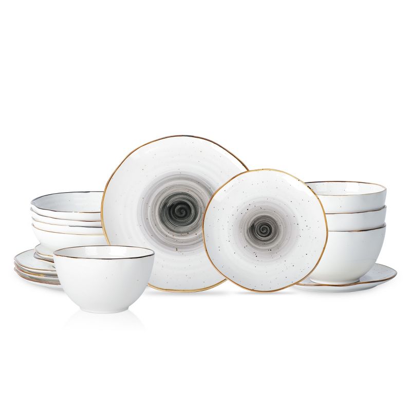 Christian Siriano Luma 16-Piece Dinnerware Set Porcelain, Service for 4,, 1 of 8