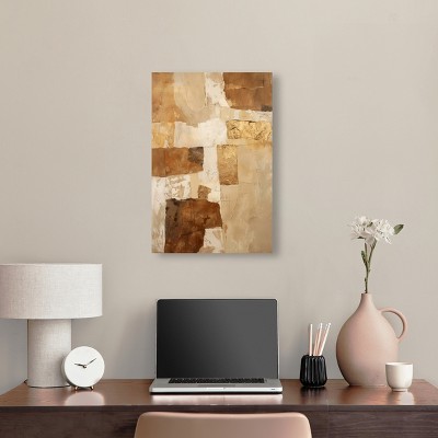 Layers of Earth Boho Abstract Warm Color Canvas Wall Art
