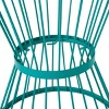 Round Metal Outdoor End Table, Modern Patio Side Table for Small Spaces on Balcony, Deck, or Porch – The Pop Home - 4 of 4