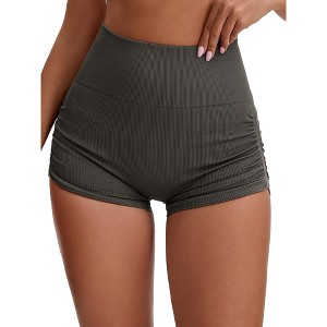 INSPIRE CHIC Women's High Waist Slimming Waist Butt Lifter Control Panties Workout Sport Running Short - 1 of 4