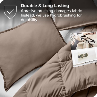 Taupe Hypoallergenic Polyester Standard Pillow Sham Set