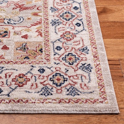 Charleston Heirloom-Style 59" Round Beige Synthetic Area Rug