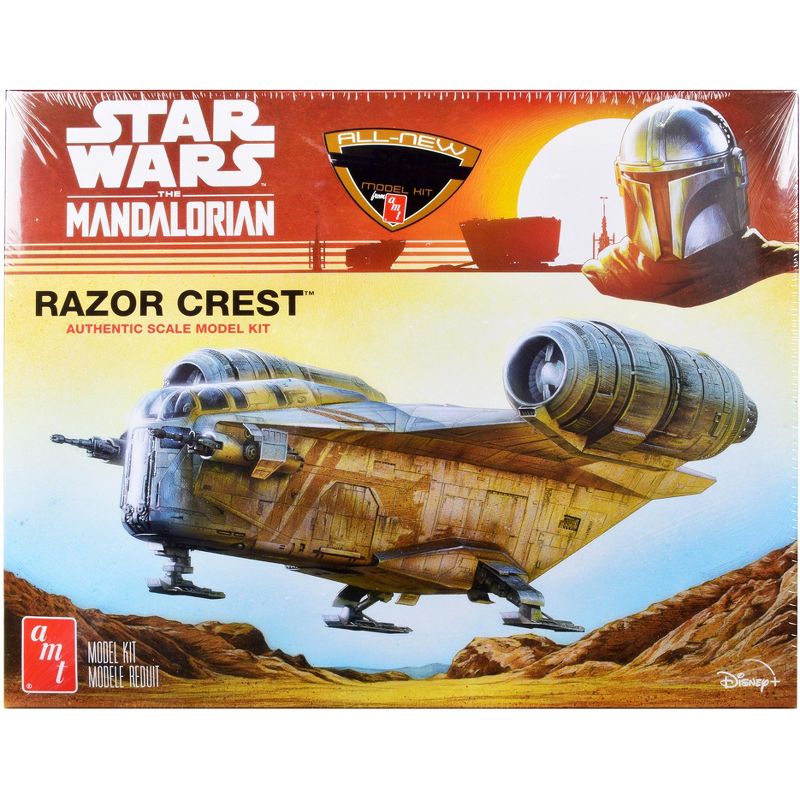 Skill 2 Model Kit Razor Crest Spaceship "Star Wars: The Mandalorian" 1/72 Scale Model by AMT, 1 of 5