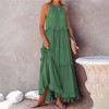 Women’s Flowy Bohemian Maxi Dress – Sleeveless with Back Tie Detail & Soft Rayon Blend - Cherie Code - 4 of 4