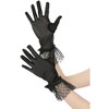 INSPIRE CHIC Women's Short Polka Dots Mesh Lace Gloves with Bow - 4 of 4