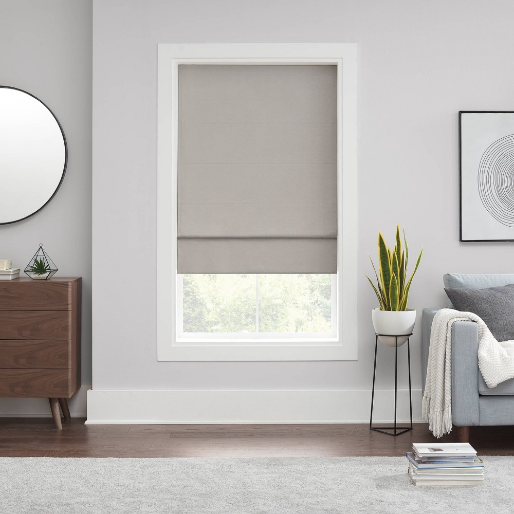 Photos - Blinds Eclipse 64"x31" Kylie 100 Total Blackout Cordless Roman Blind and Shade Gray - Ecl 