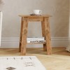 End Table, Small Side Table with 2-Layer Storage Shelves, Farmhouse Nightstand, Rustic Wooden Bedside Table - 2 of 4