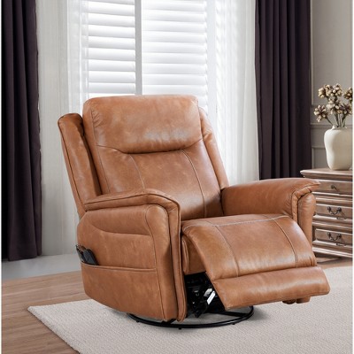 Power Swivel Rocker Recliner Chair with OKIN Motor, 240¡ã Swivel, Heat & Massage, Remote Control, Footrest, Infinite Position, 330 lbs Capacity