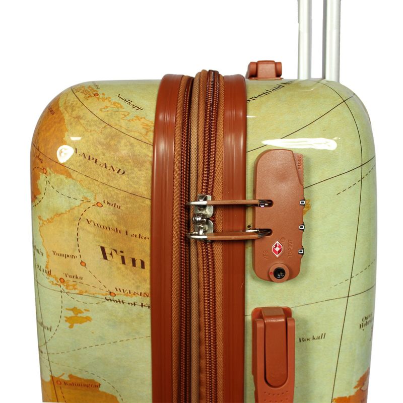 World Traveler Europe 24-Inch Expandable Spinner Luggage with TSA Lock, 3 of 5