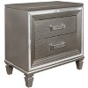 NicBex Nightstand with 2 Drawers,1pc Side Table with Pulls and Multi-colored Finish,Bedside Table for Bedroom,Living Room,Gray/White - 3 of 4
