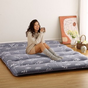 Nasitip Full Japanese Floor Mattress, Foldable Thick Futon Mattress, Roll Up Tatami Mat, Portable Camping Sleeping Mat, Gray - 1 of 4
