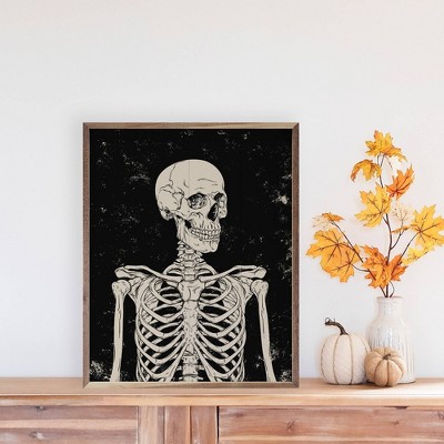 Kendrick Home Skelly Portrait Wall Art Black
