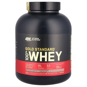 Optimum Nutrition Gold Standard® 100% Whey, Chocolate Coconut, 5 lb (2.27 kg) - 1 of 3