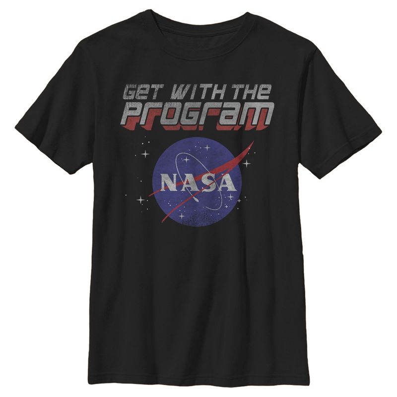 Boy's NASA Get With The Program Logo T-Shirt, 1 of 5