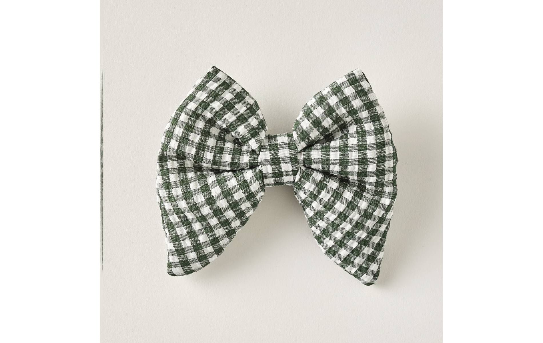Hooray House Bow Tie - Dark Green Gingham XS/S