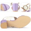 Perphy Women's Open Toe Two Straps Slingback Chunky High Heel Sandals - 3 of 4