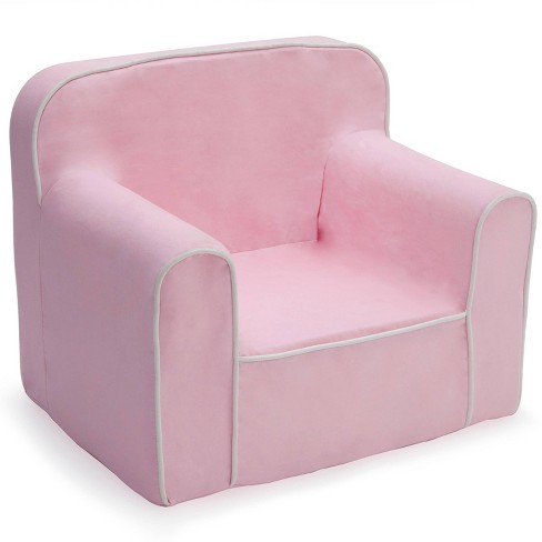 Foam Snuggle Kids Chair Pink White Delta Children