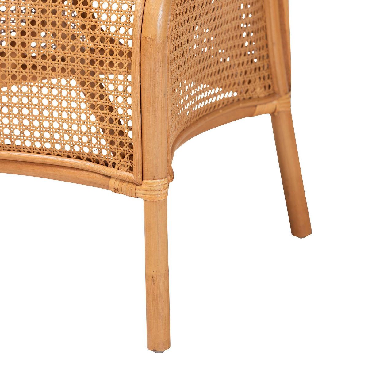 bali & pari Elsa Natural Rattan Dining Chair Light Honey - thumbnail 6