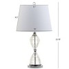 24" (Set of 2) Aubrey Crystal Table Lamp (Includes LED Light Bulb) Clear - JONATHAN Y: Modern Empire Shade, UL Listed - 4 of 4